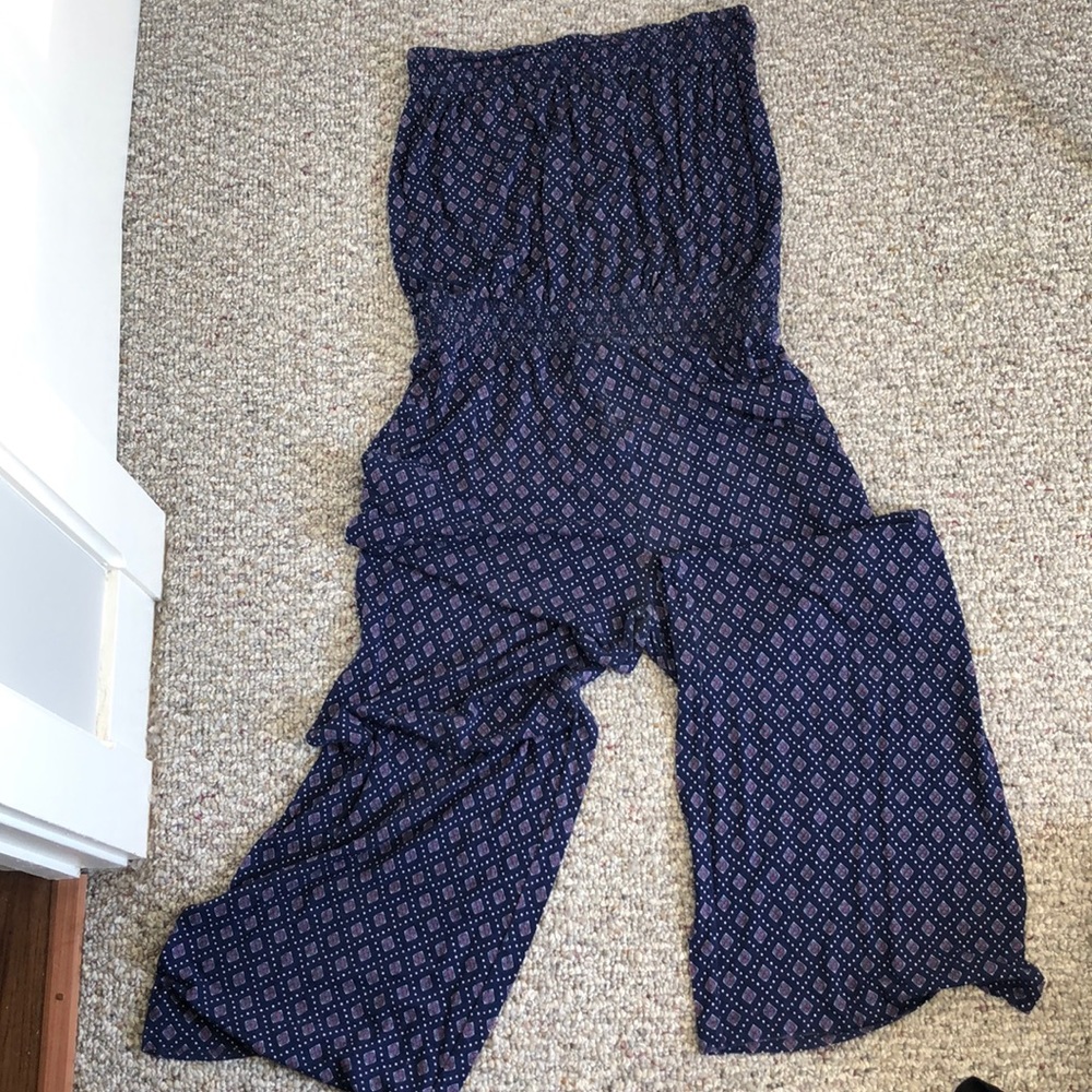 Strapless Wide Leg Jumpsuit